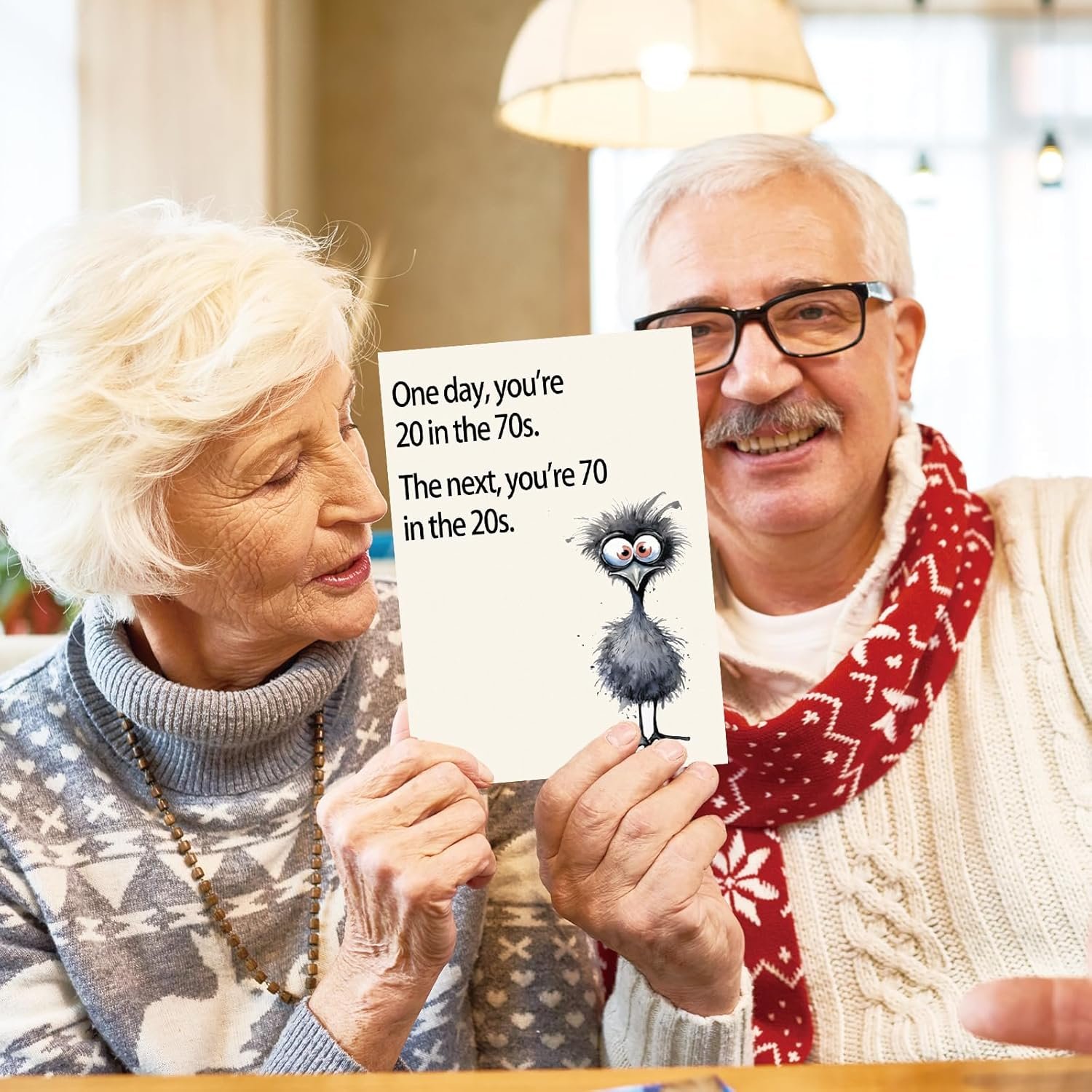 81NV9wRdtqL._AC_SL1500_ Funny 70th Birthday Card Gifts for Women Men, Happy 70th Birthday Decorations for Dad Mom, Cool Gifts for 70 Year Old Woman Man - Image 4