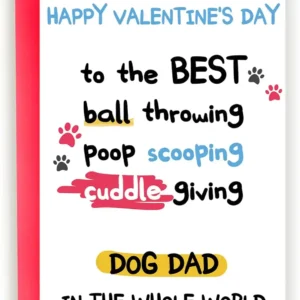 naughty valentines day cards gifts for dog dad, cute valentines day gifts card for him husband, puppy valentine's day card for dog lover