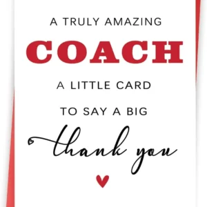 thank you coach card, coaches appreciation gifts for men women, basketball soccer coach retirement birthday gifts